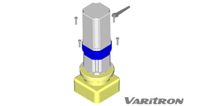 Tighten the screw by adjustable wrench between planetary gearbox and servo motor.